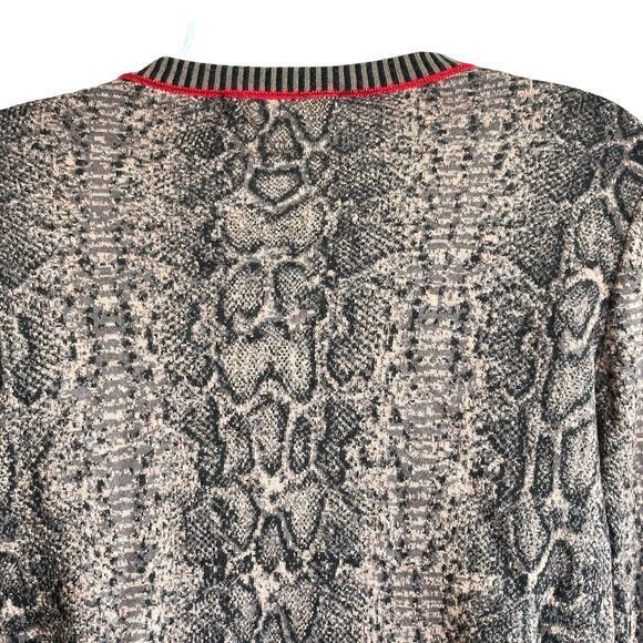 Anthropologie AldoMartins 12 Cardigan Sweater Wool Blend‎ Snakeskin print - Picture 7 of 12